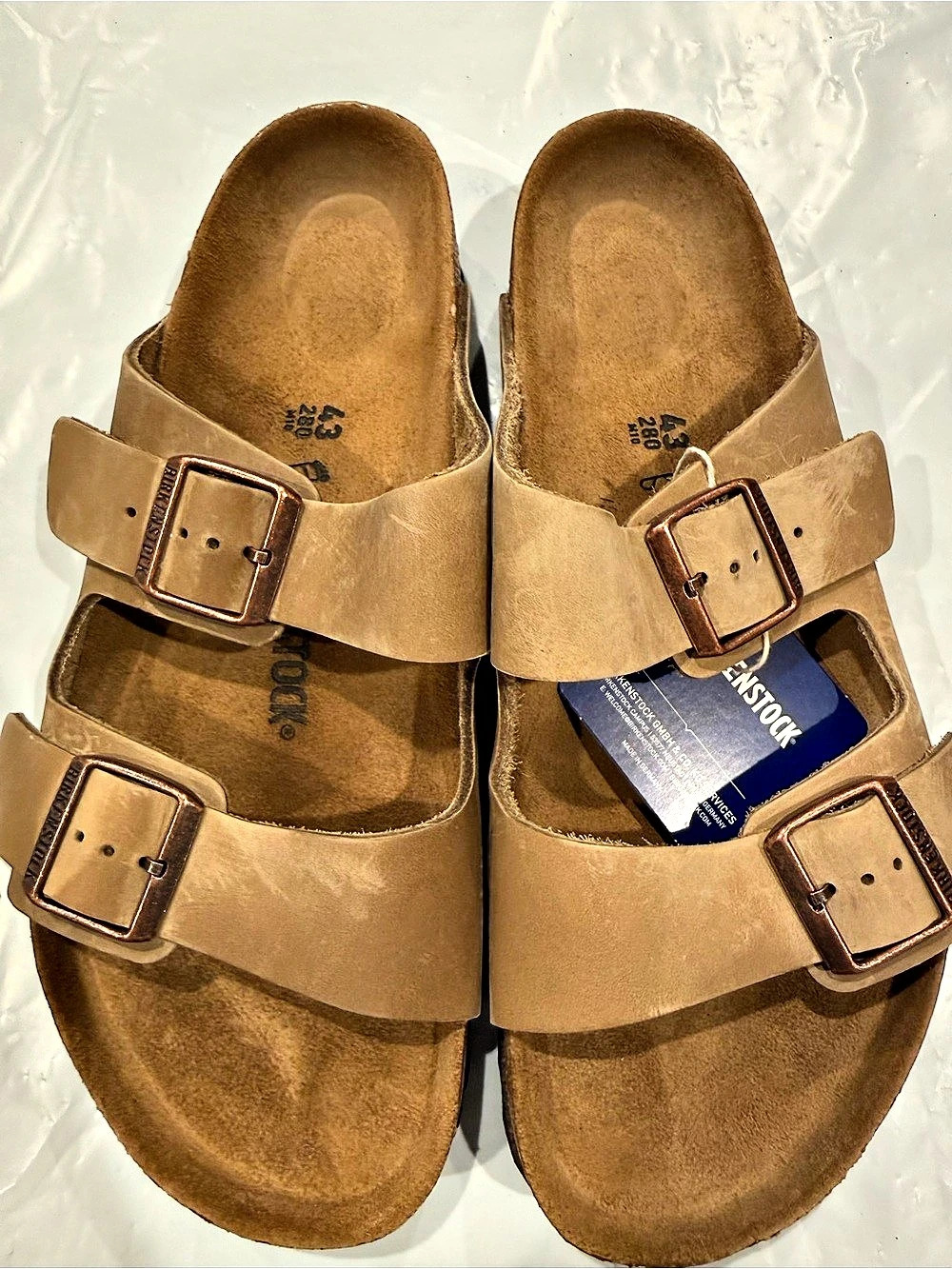 Birkenstock Arizona BS Leather Sandals in Brown US 10
